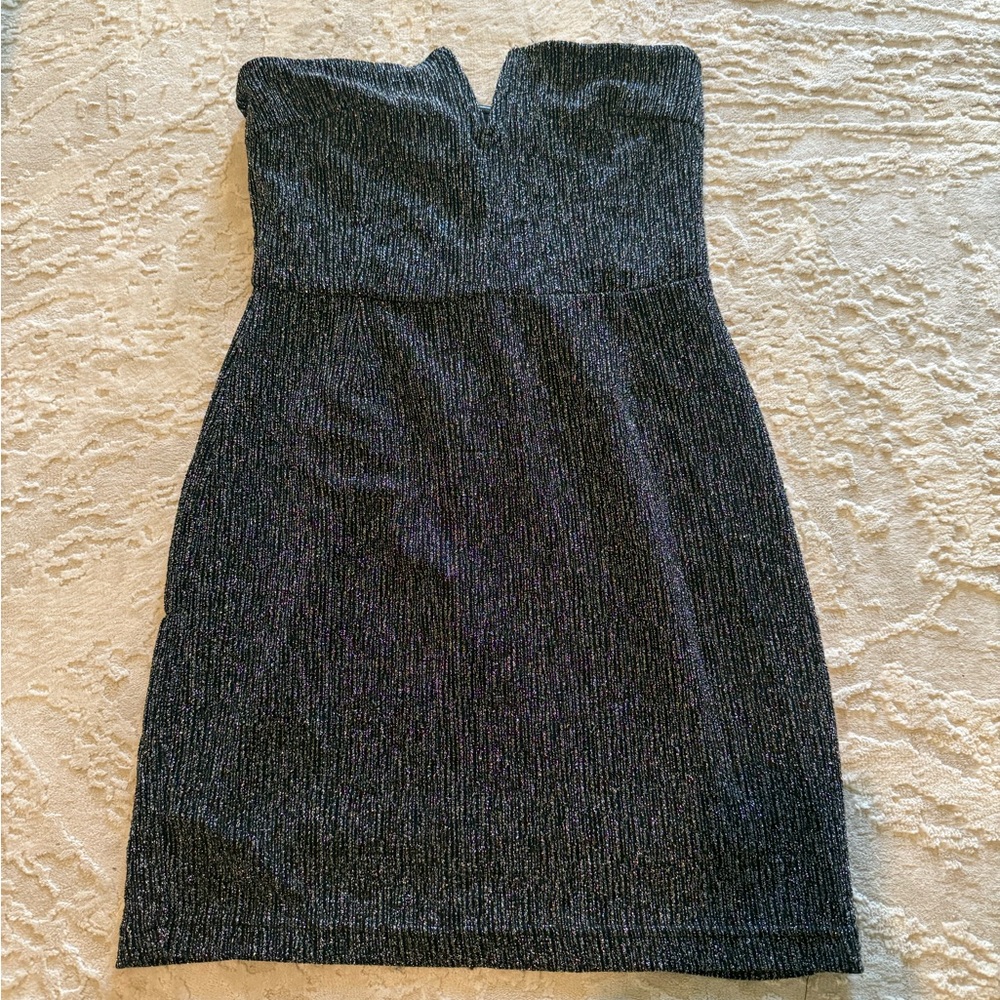 Kendall & Kylie Black Strapless Bodycon Dress